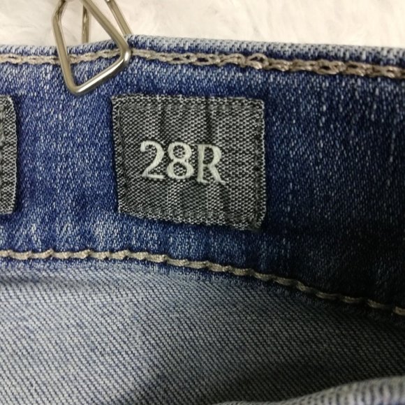 BKE Mens Jeans Alec Straight Leg‎ Blue Denim Stone Wash Whiskering 28 - Picture 13 of 14